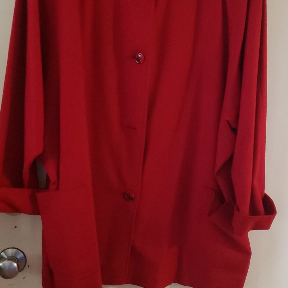 Red Kristen Blake coat